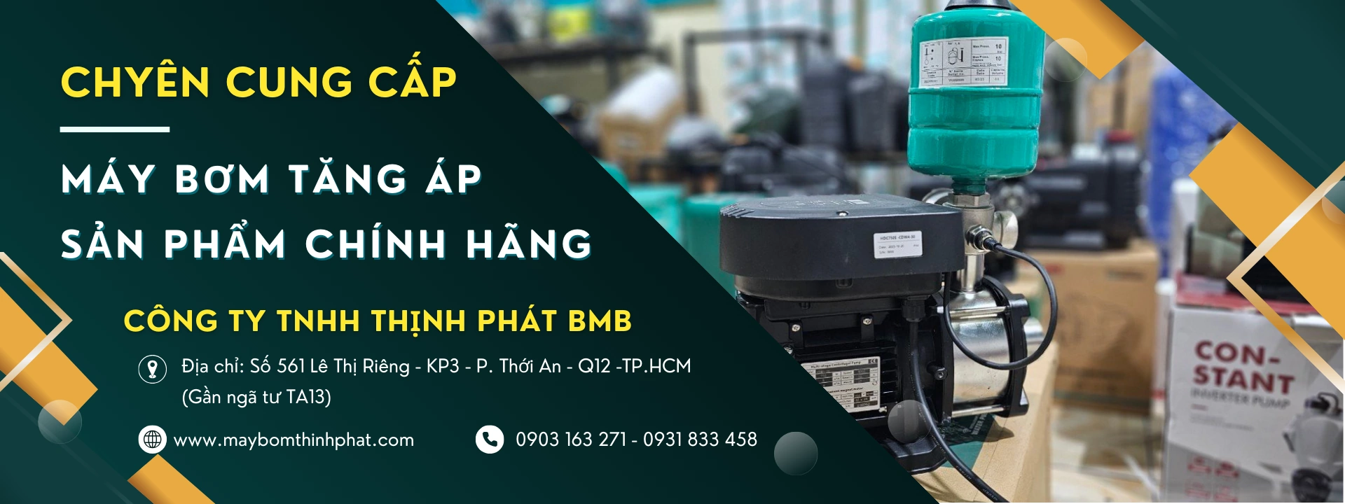 Máy bơm tăng áp chính hãng 2026